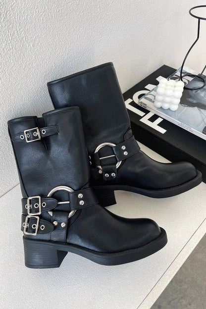 Women's Black Short Boots