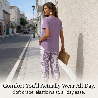 Lunavia – Asymmetric Tunic and Wide Leg Pants Set