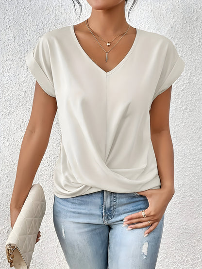 Maia – Twist Front V-Neck Top
