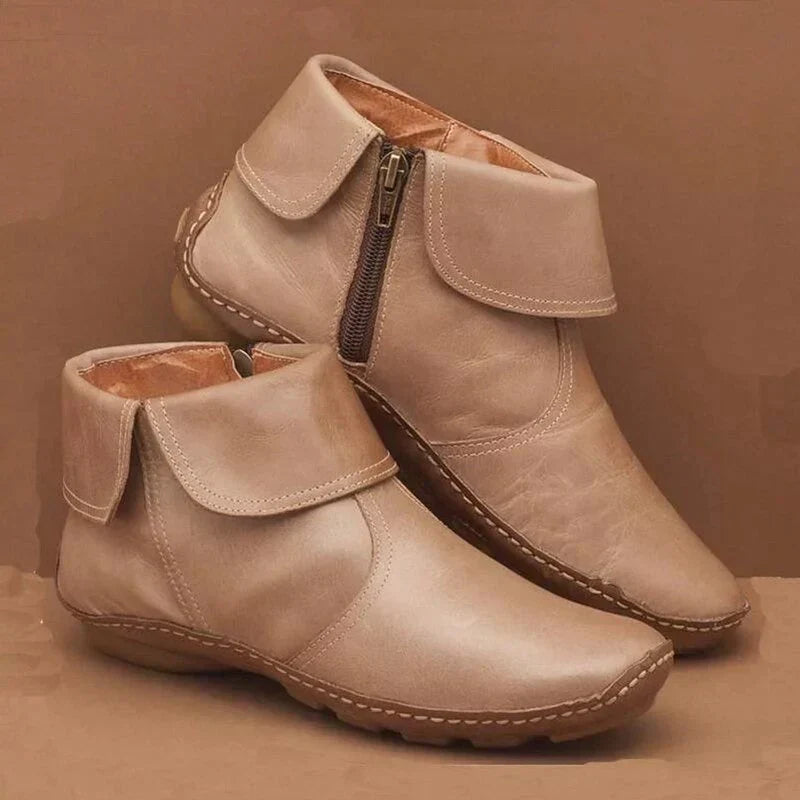 Jenna | Stylish Retro Leather Ankle Boots