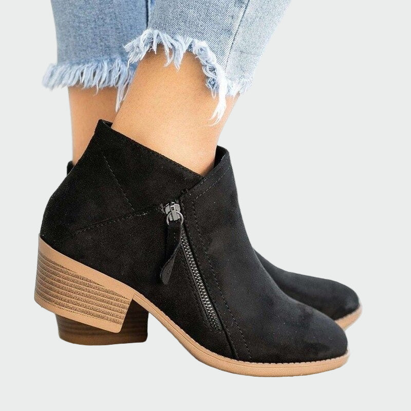 Premium Orthopaedic Leather Heeled Boots for Winter