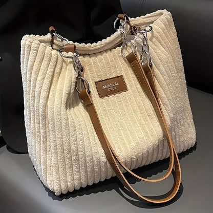 Onyx - Large Capacity Corduroy Tote Bag