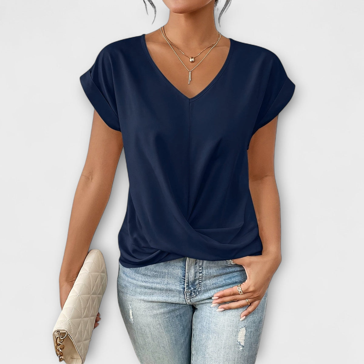 Carlinda | Elegant V-neck Top