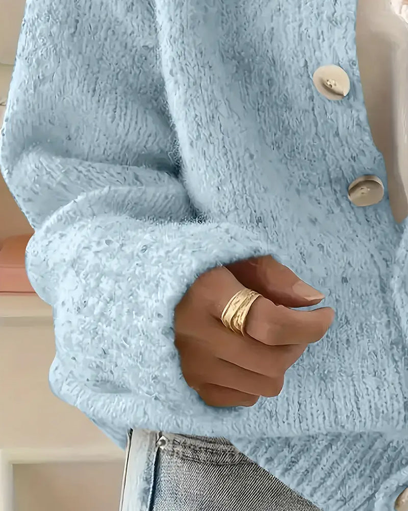 CLAIRE – COZY BUTTON-UP TEXTURED CARDIGAN