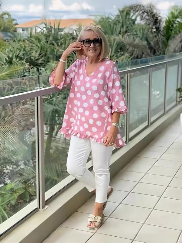 Lucienne – Stylish V-Neck Blouse
