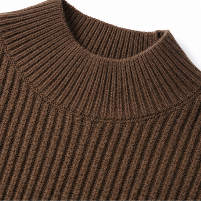 Vivelle – Asymmetric Gold-Button Bishop Sleeve Cardigan