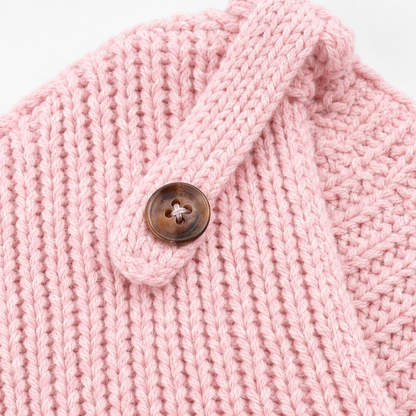 Strapline – Buttoned Strap Deep-V Sweater