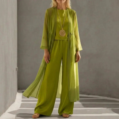 Elvira | Relaxed Drapey Tunic and Wide Leg Pants Set