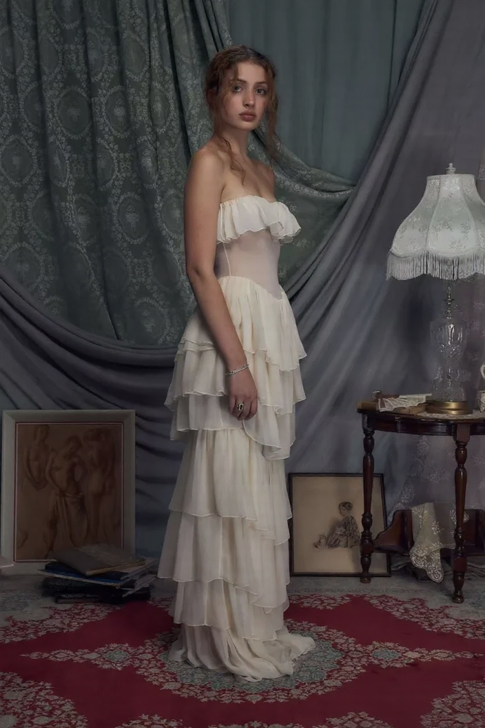 AUTUMN – ROMANTIC RUFFLE ELEGANCE DRESS