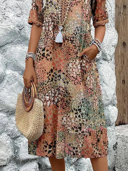 Andrea - Vibrant Midi Dress