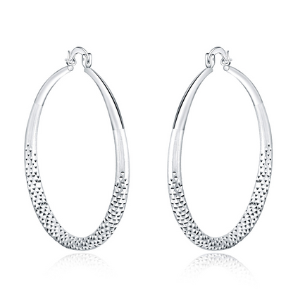 Sterling Silver Circle Hoop Earrings