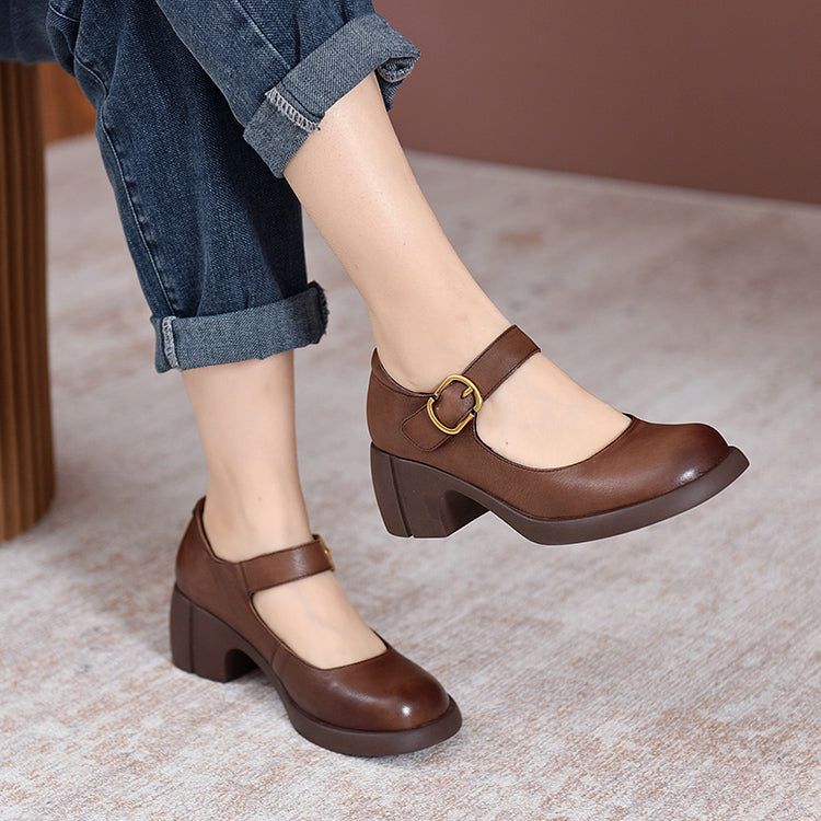 Agnes Leather Mary Janes