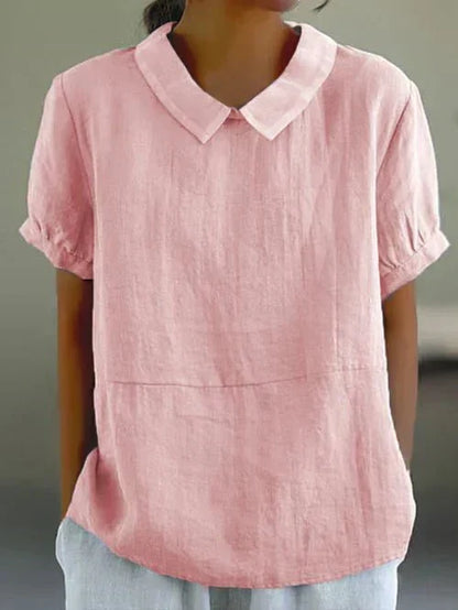 Sophie | Women’s Linen Peter Pan Collar Blouse