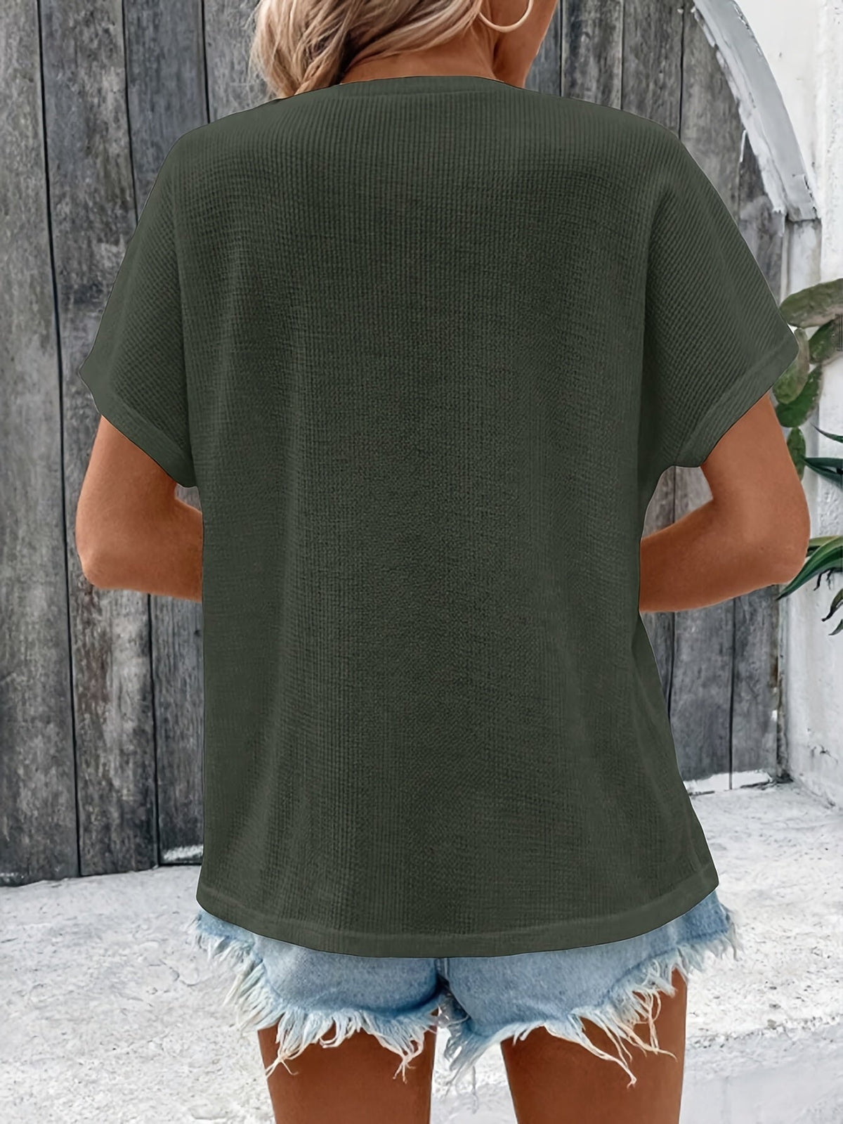 Marylou - Casual Crew Neck Short Sleeve Top