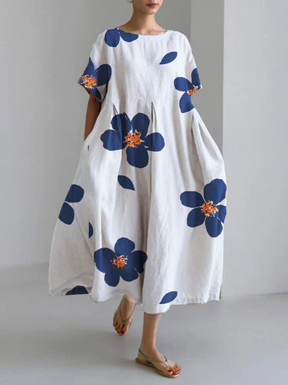 CATERINA | Long Summer Dress with Vibrant Flowers and Soft Comfort for Sunny Days