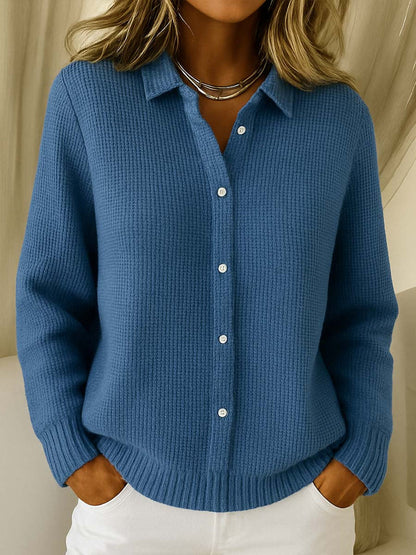 NATALIA – SOFT RIBBED KNIT BLOUSE
