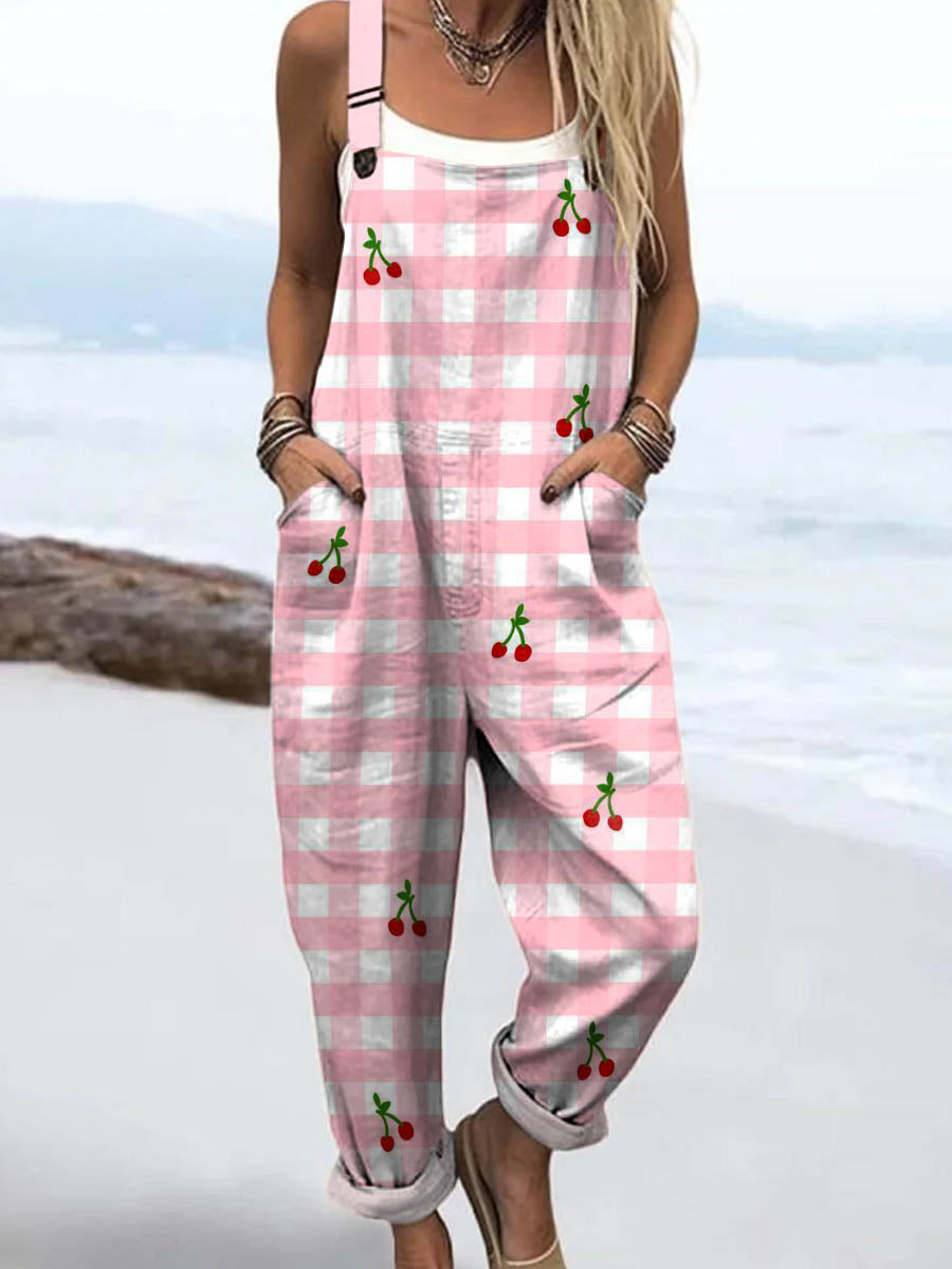 Fie | Cherry Gingham Jumpsuit