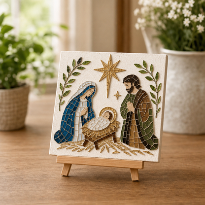 Silent Night Mosaic – Nativity Easel Mosaic Craft Kit
