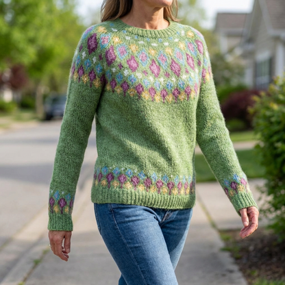 Izabela - Retro Scandinavian Knit Sweater