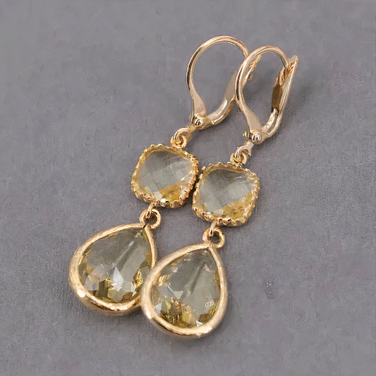 Moonstone Crystal Earrings