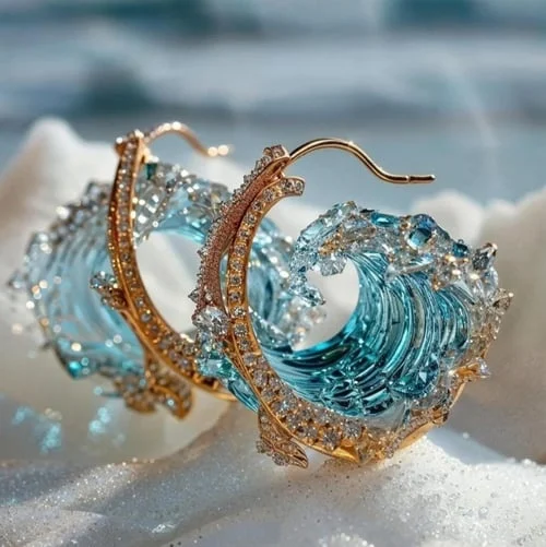 Earrings with the Spirit of the Ocean