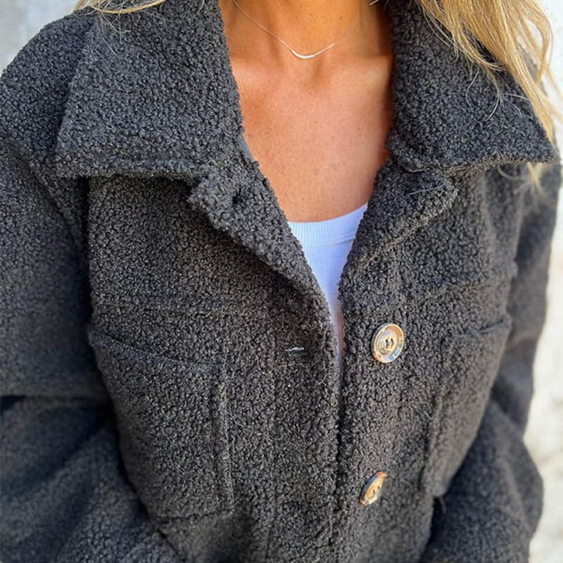 Calla - Cozy Sherpa Button-Up Jacket