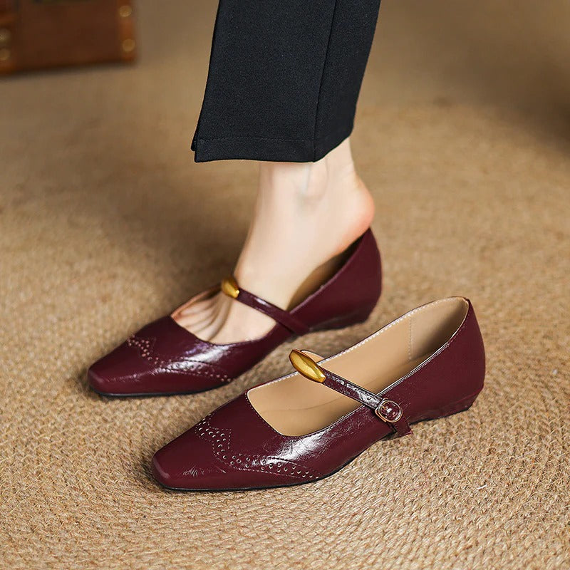 Édeline Leather Wedges