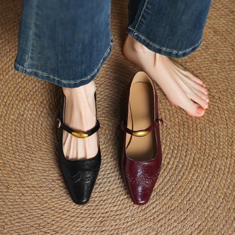 Édeline Leather Wedges