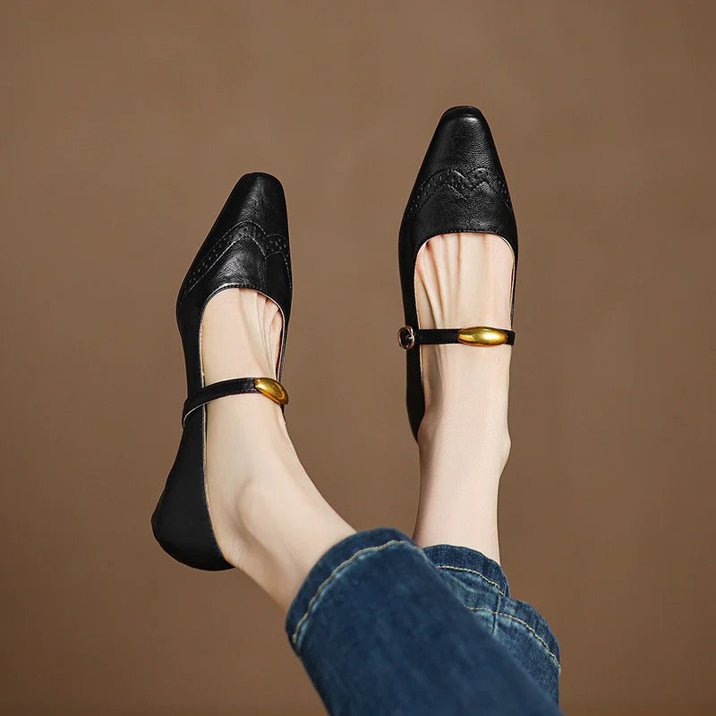Édeline Leather Wedges