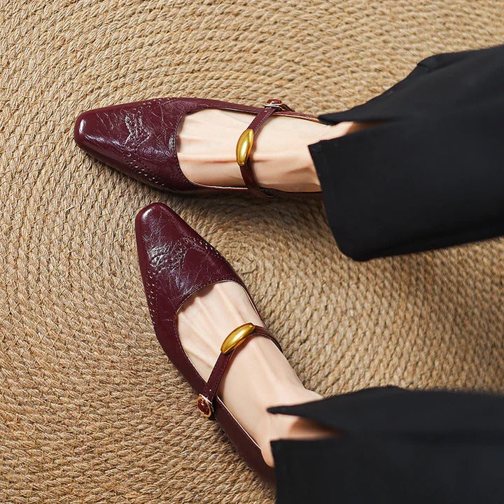Édeline Leather Wedges