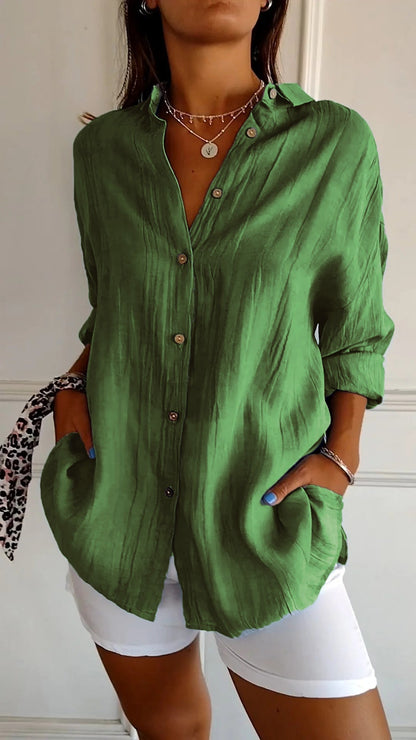 Sasha - Elegant Shirt with Pleated Style