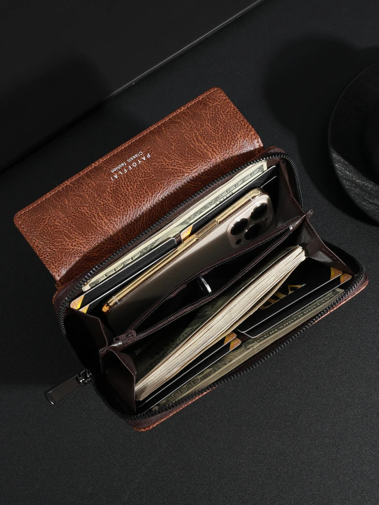 Briony | Multi-Functional PU Leather Zipper Clutch