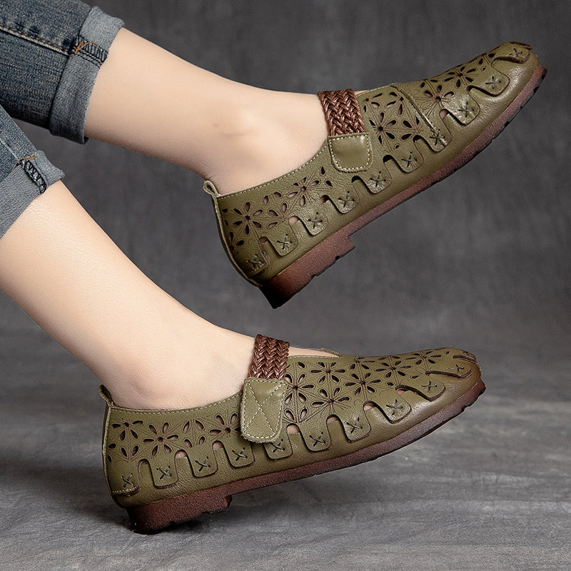 Sienna - Women’s Cow Leather Comfy Flats