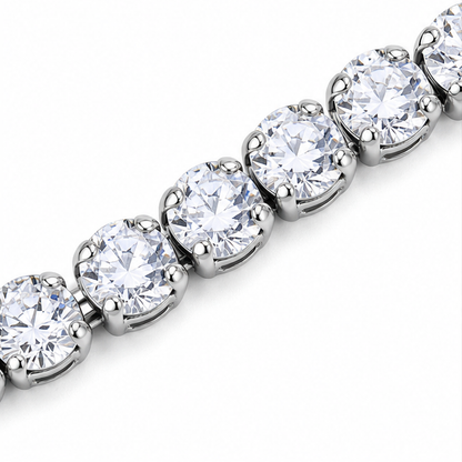 Lumière – Pavé Zircon Cross Tennis Bracelet in Silver or Gold