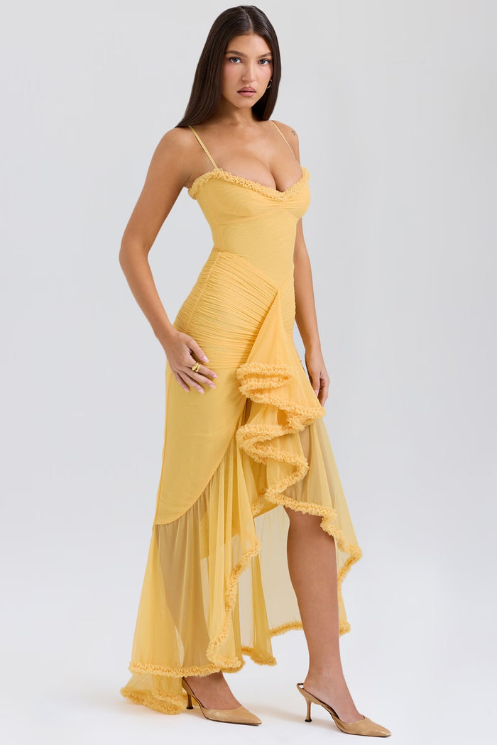 LYDIA – VINTAGE GLAM RUFFLE DRESS