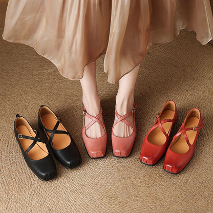Isabeau - Comfortable Soft Bottom Mary Jane Shoes