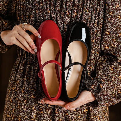 Freya - Vintage Cow Leather Ballet Shoes
