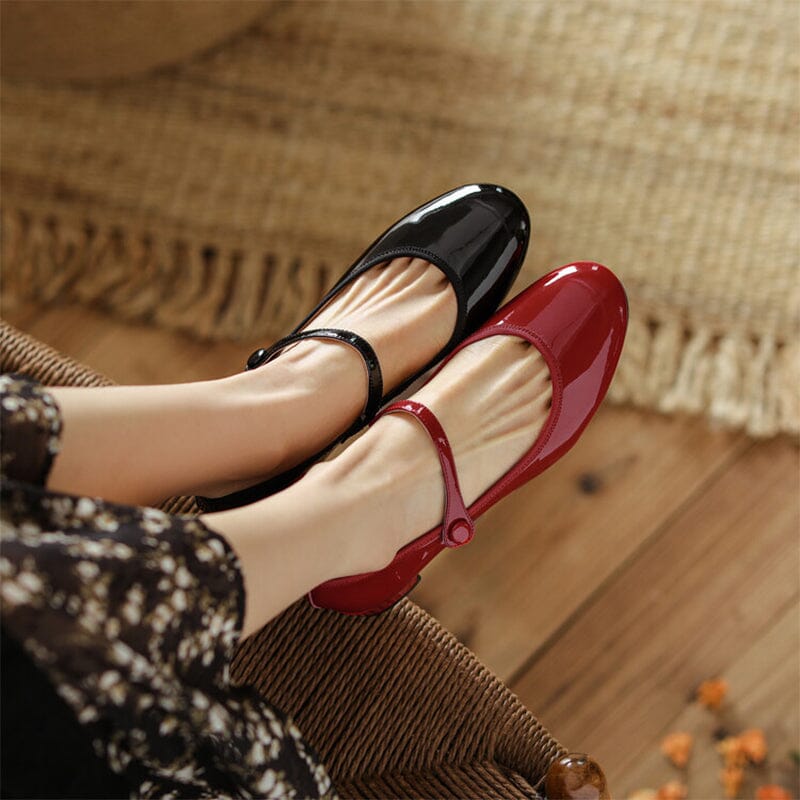 Freya - Vintage Cow Leather Ballet Shoes