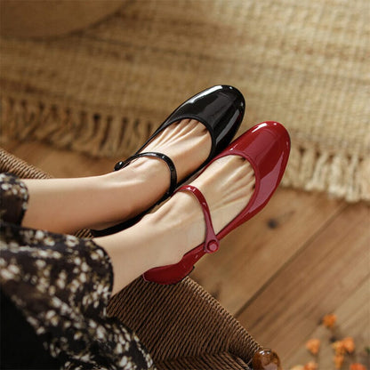 Freya - Vintage Cow Leather Ballet Shoes