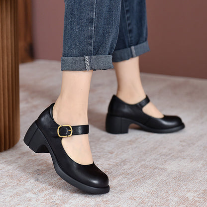Agnes Leather Mary Janes