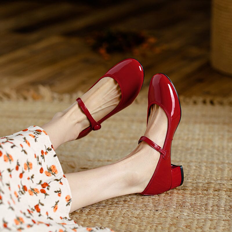 Freya - Vintage Cow Leather Ballet Shoes