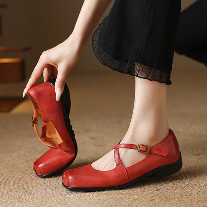 Isabeau - Comfortable Soft Bottom Mary Jane Shoes