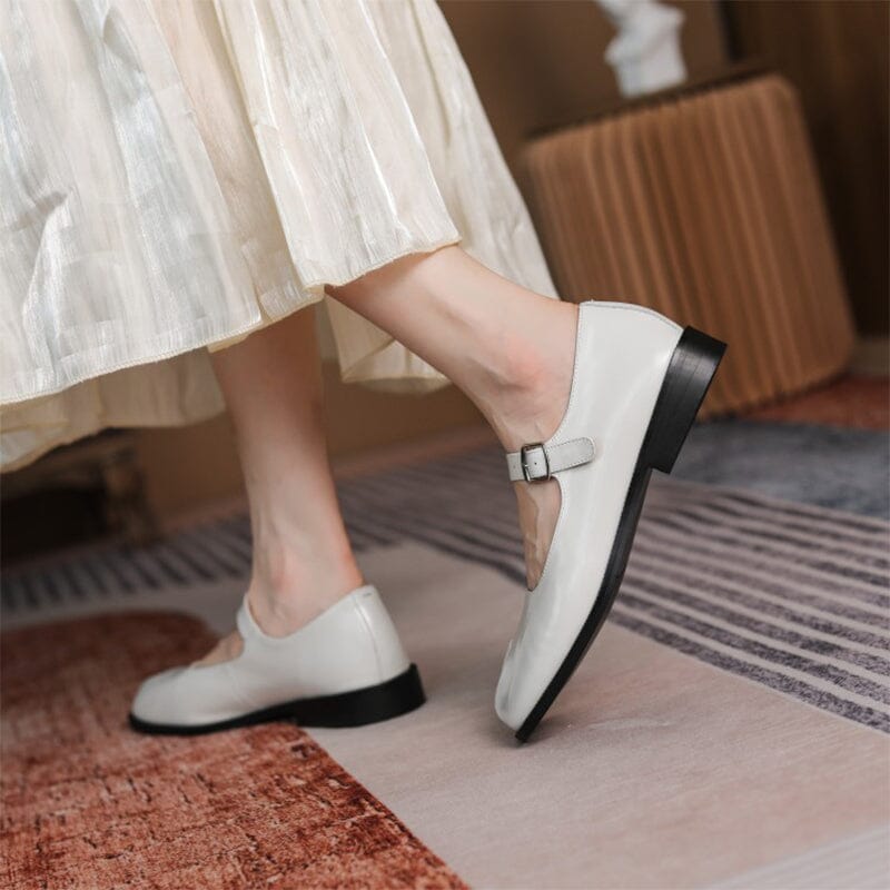Martha Leather Mary Janes