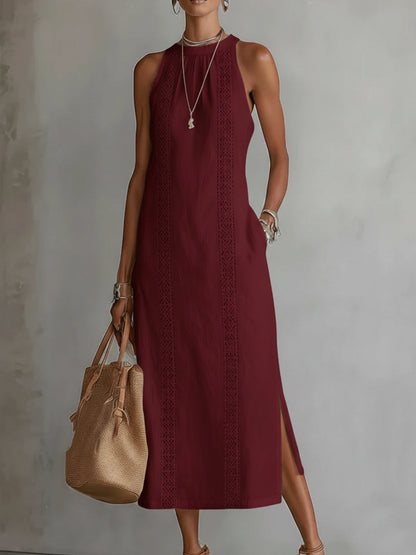 Cecile | Linen Collar Midi