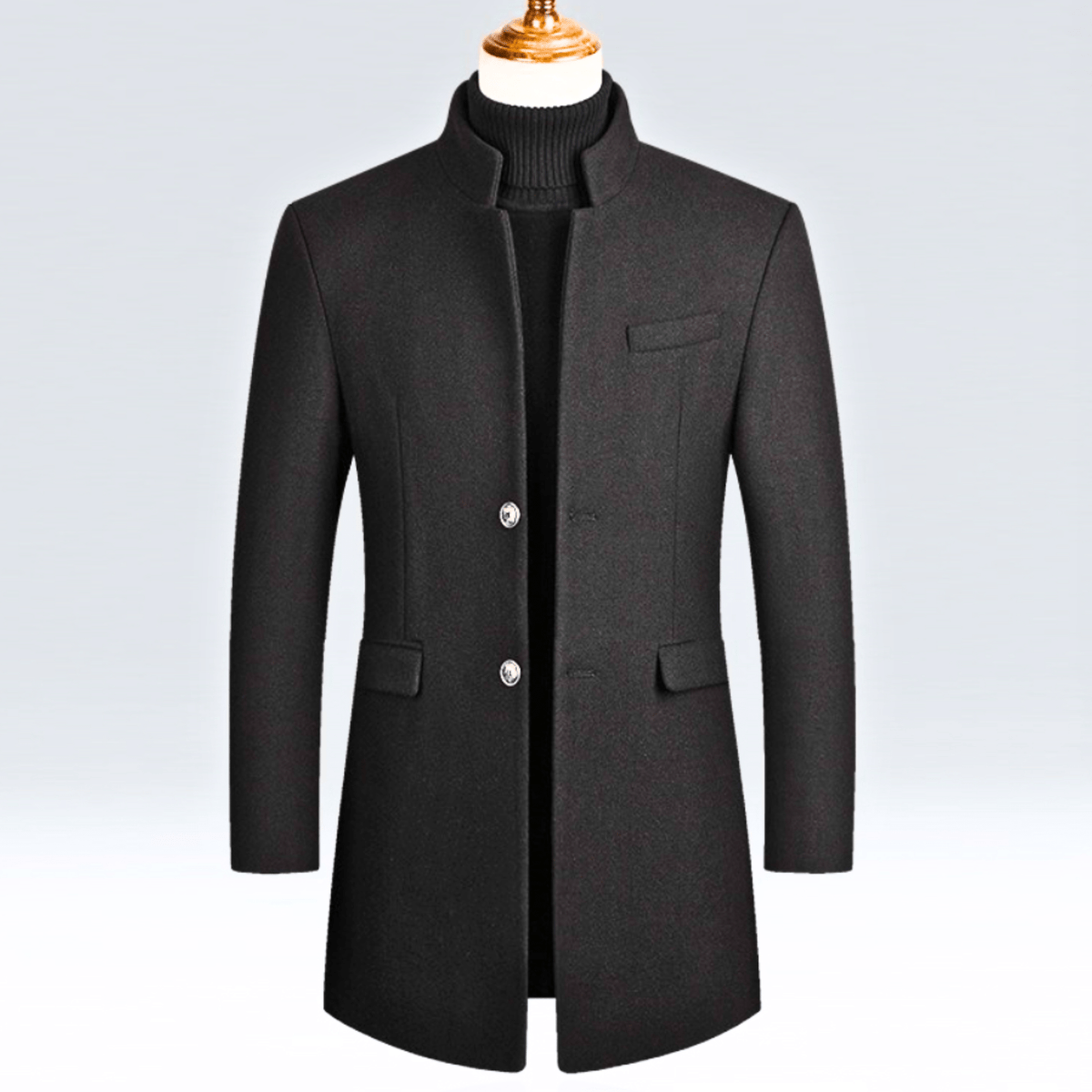 DAAN | Men's Slim Fit Jacket with Mandarin Collar and Timeless Elegance for Cold Days