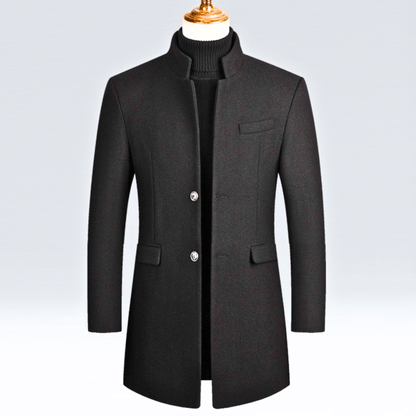 DAAN | Men's Slim Fit Jacket with Mandarin Collar and Timeless Elegance for Cold Days