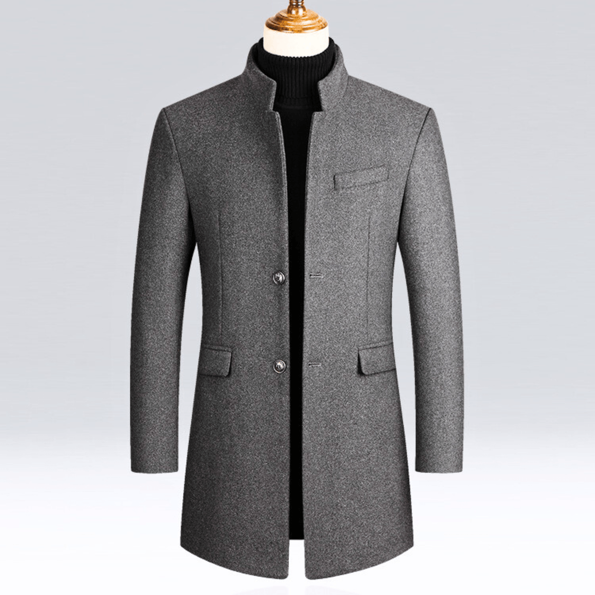 DAAN | Men's Slim Fit Jacket with Mandarin Collar and Timeless Elegance for Cold Days