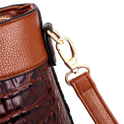 Oriana - Retro Gradient Crocodile Handbag