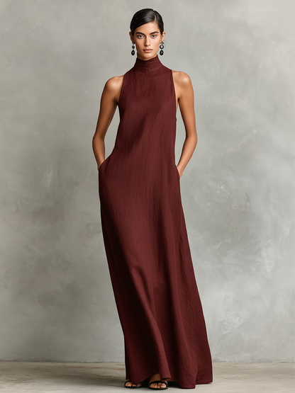 Chiara | Maxi Dress with High Neck