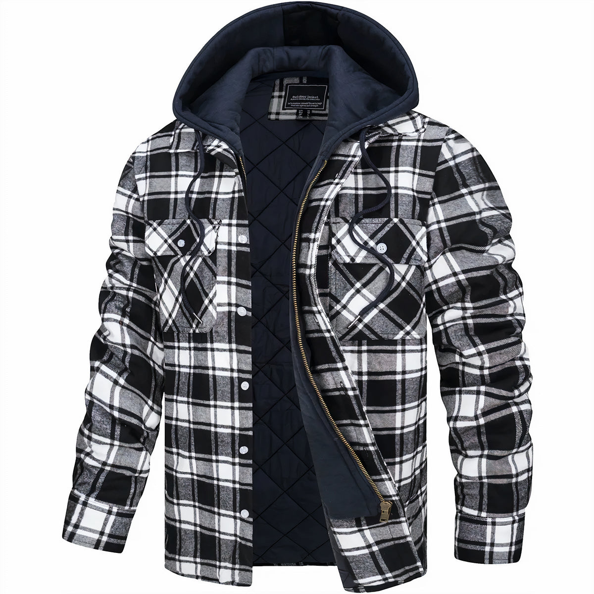 Eloy™ | Men's Jacket with a Plaid Print & Modern Style